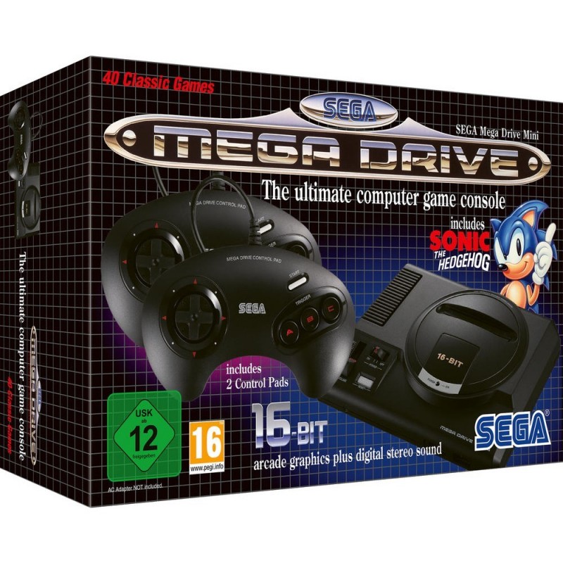 CONSOLE MEGA DRIVE MINI 16 BIT - 42 JEUX - Consoles Mega Drive au prix de 79,95 €