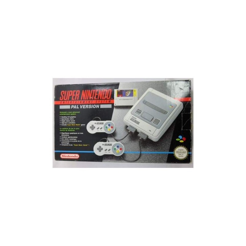 CONSOLE SUPER NES PACK SUPER MARIO WORLD 2 MANETTES (SANS NOTICE) - Consoles Super NES au prix de 119,95 €