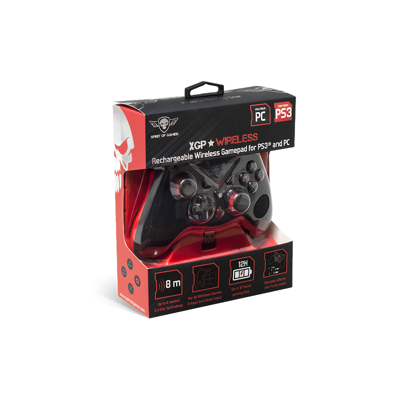 PS3 MANETTE BLUETOOTH XGP WIRELESS RED PS3PC - Accessoires PS3 au prix de 29,95 €
