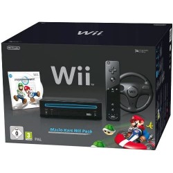 CONSOLE WII NOIRE PACK MARIO KART WII (EN BOITE) - Consoles Wii au prix de 59,95 €